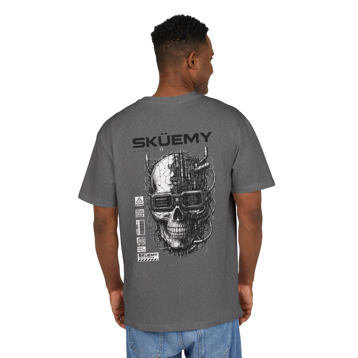 Bulls and Flowers  SKÜEMY Cyber Skull Heavy Oversize Tee