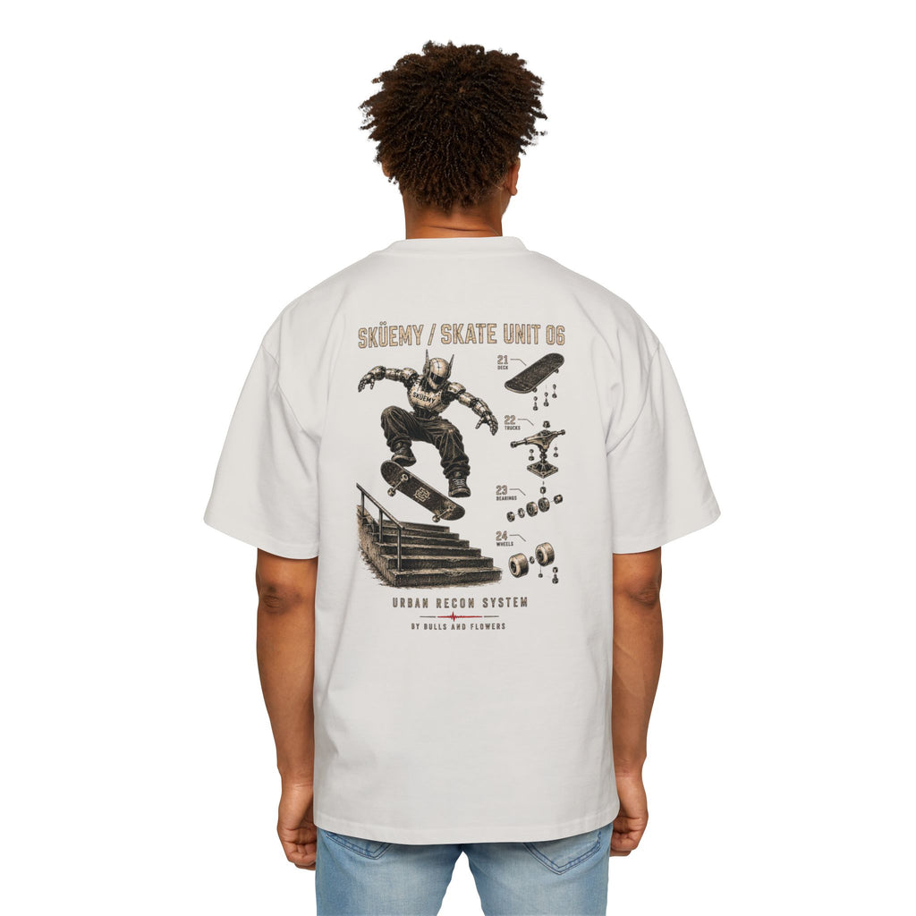 Bulls and Flowers - Sküemy - Unit 06 Skateboard Illustration T-Shirt / Draft 2021