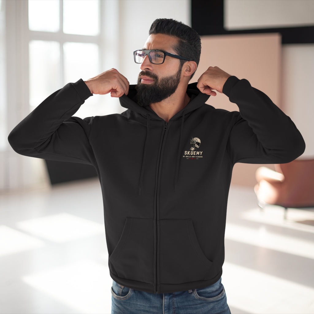 Bulls and Flowres Sküemy Skate Unit 04 Robot Graphic Zip Hoodie