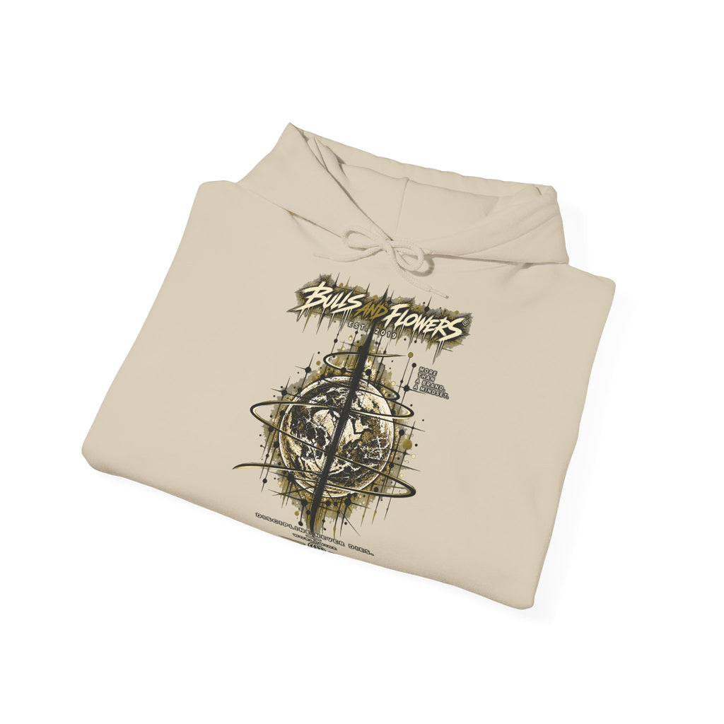 BaF Distressed Compass Skull -huppari
