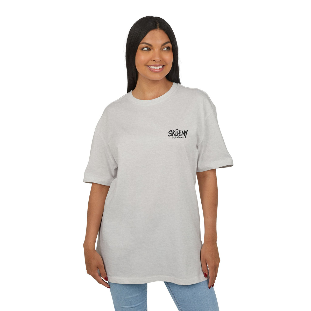 Bulls and Flowers  SKÜEMY Cyber Skull Heavy Oversize Tee