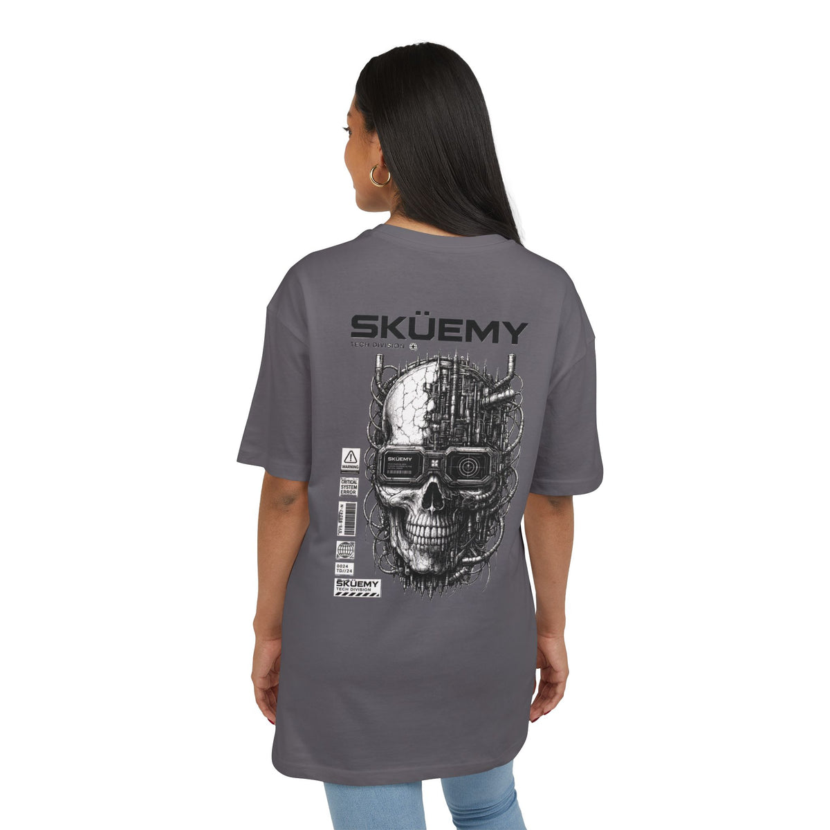 Bulls and Flowers SKÜEMY Cyber Skull – Heavy Oversize T-Shirt    Draft 2025