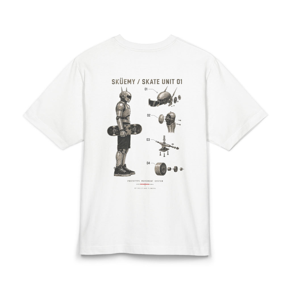 Bulls and Flowers   SKÜEMY Skate Unit 01 Diagram Tee