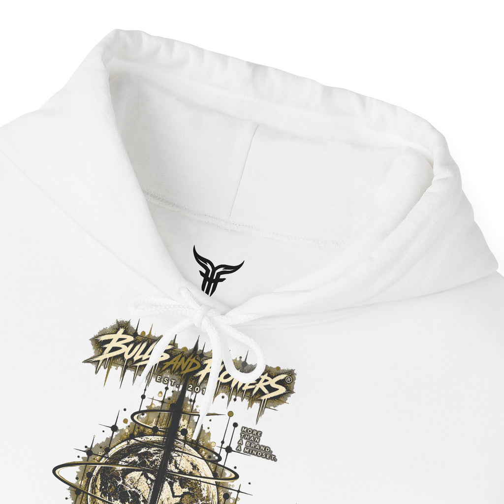 BaF Distressed Compass Skull -huppari