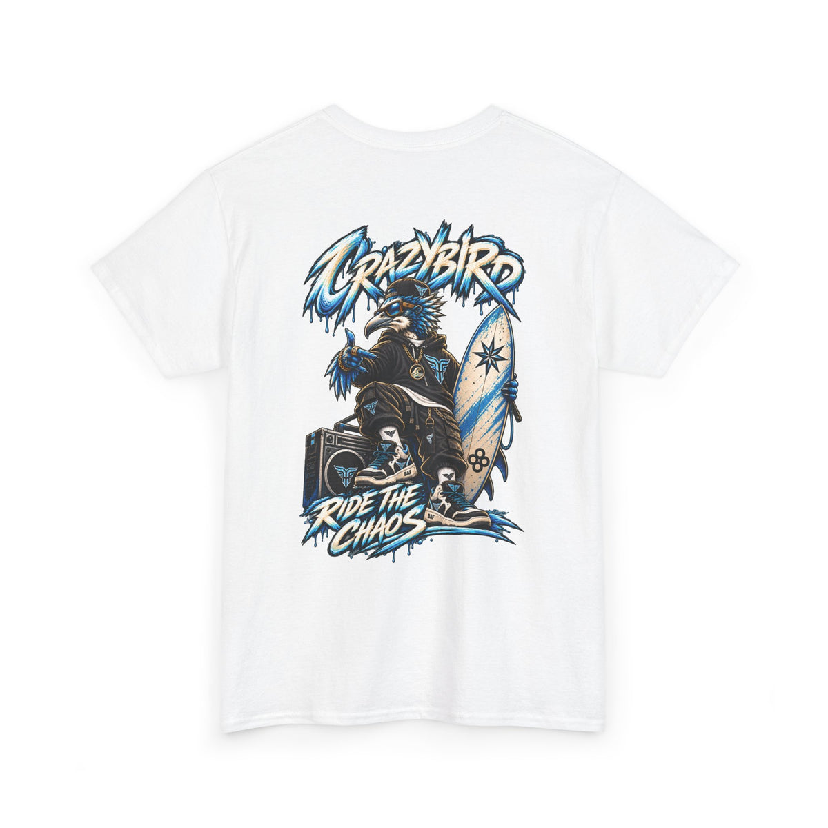 Bulls and Flowers Crazybird Ride the Chaos T-Shirt – Unisex Streetwear