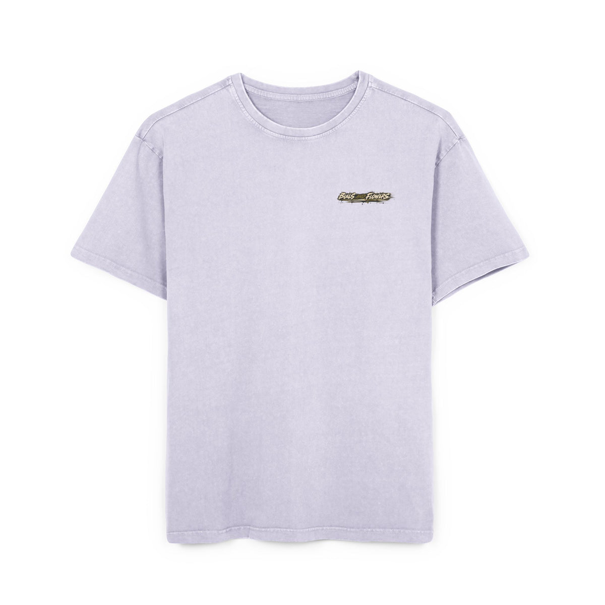 Bulls and Flowers Graphic Tee | Acid Wash Oversize Shirt