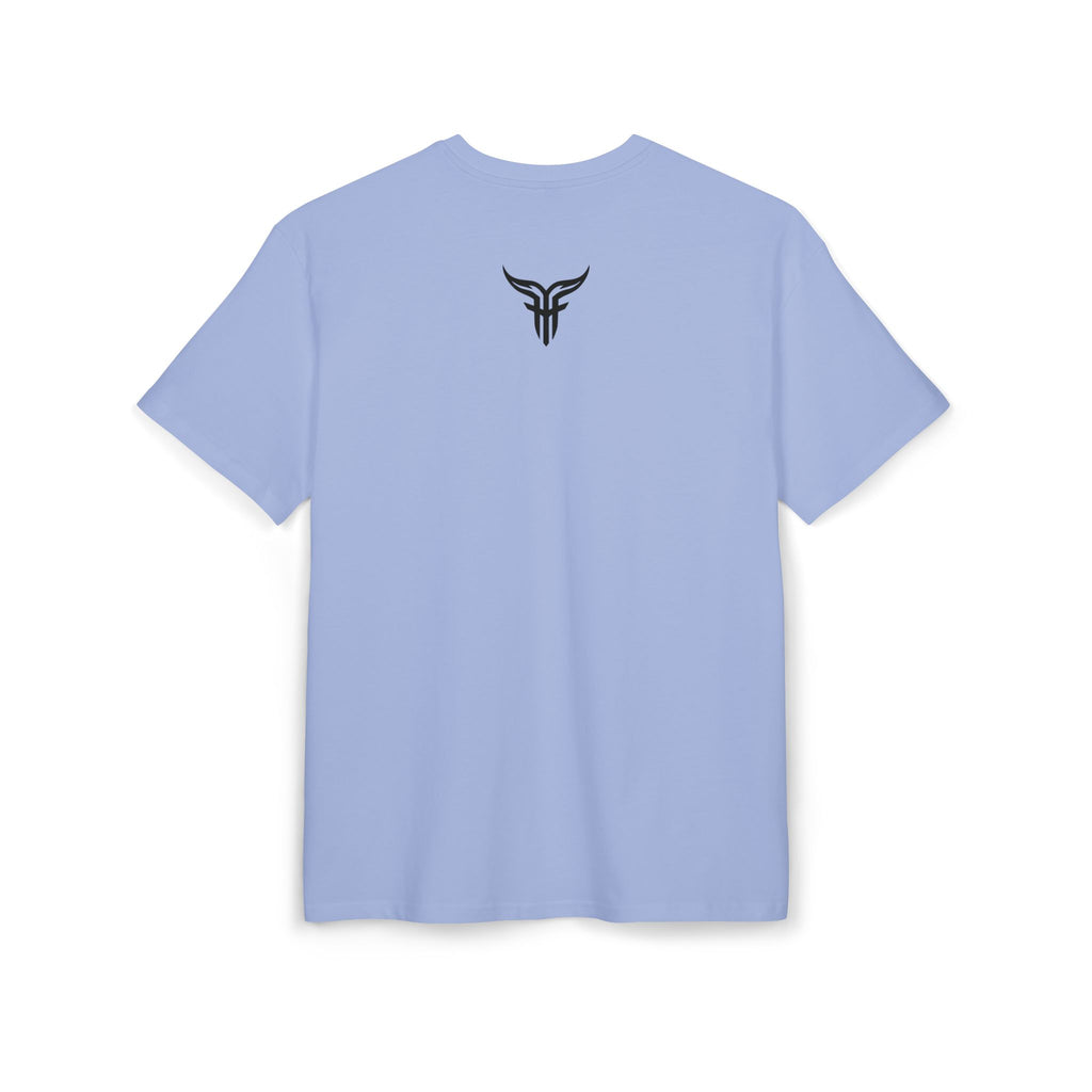 Bulls and Flowers T-shirt | Retro Drip-tekst på lysegråmeleret