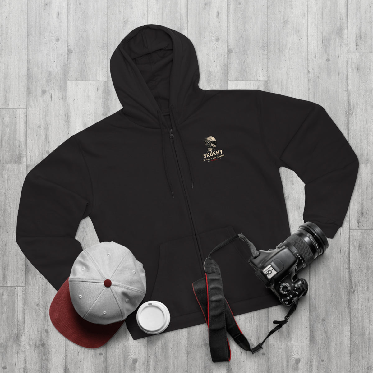 Bulls and Flowres Sküemy Skate Unit 04 Robot Graphic Zip Hoodie