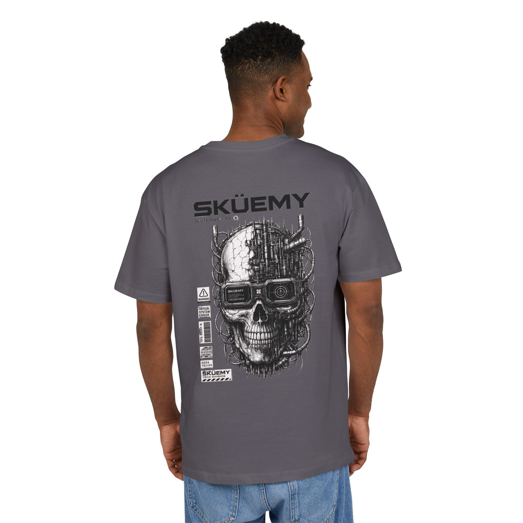 Bulls and Flowers SKÜEMY Cyber Skull – Heavy Oversize T-Shirt    Draft 2025