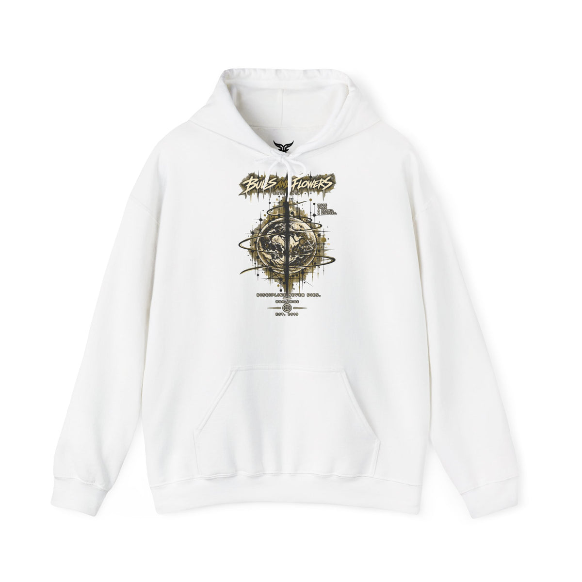 BaF Distressed Compass Skull Hoodie – Unisex Streetwear