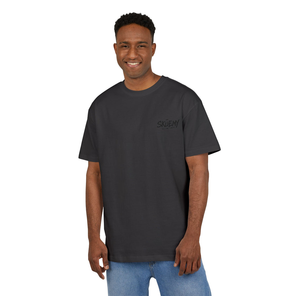 Bulls and Flowers  SKÜEMY Cyber Skull Heavy Oversize Tee