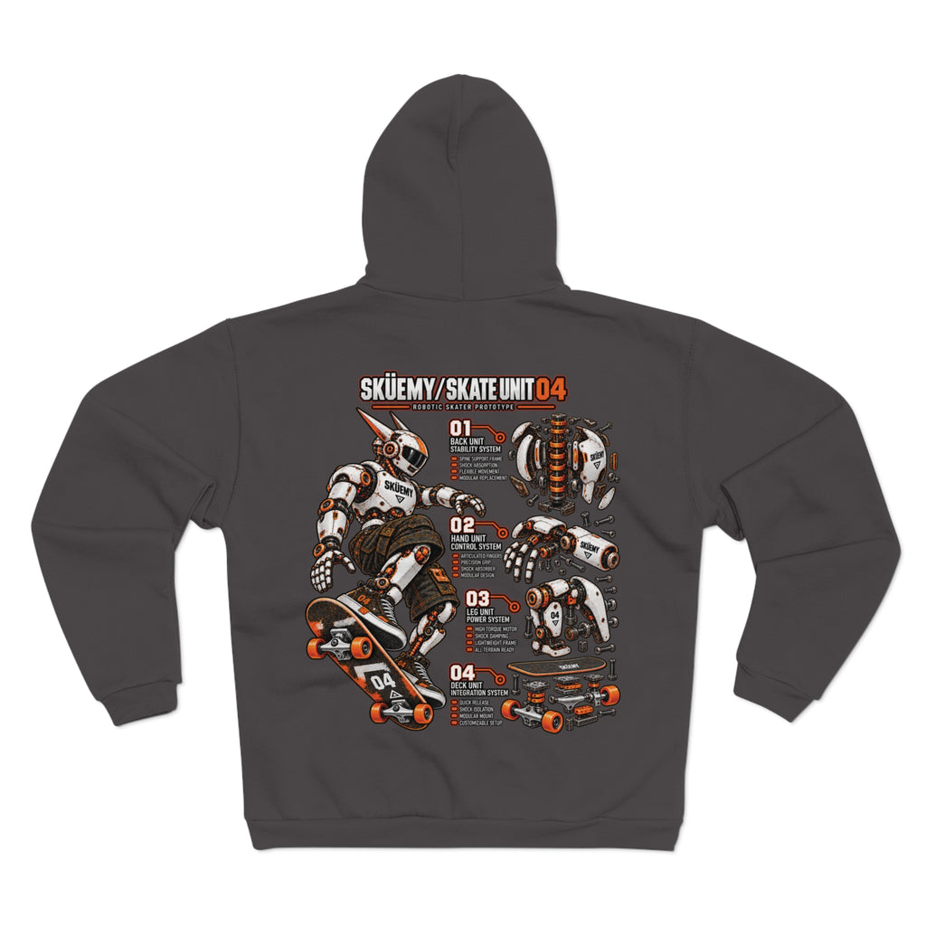 Bulls and Flowres Sküemy Skate Unit 04 Robot Graphic Zip Hoodie
