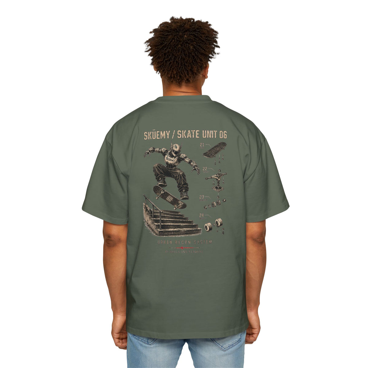 Bulls and Flowers - Sküemy - Unit 06 Skateboard Illustration T-Shirt / Draft 2021