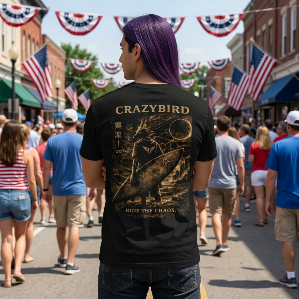 Crazybird Ghost Edition Tee  -- Ride The Chaos