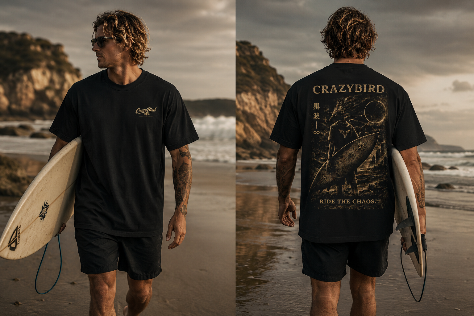 Crazybird Ghost Edition Tee  -- Ride The Chaos