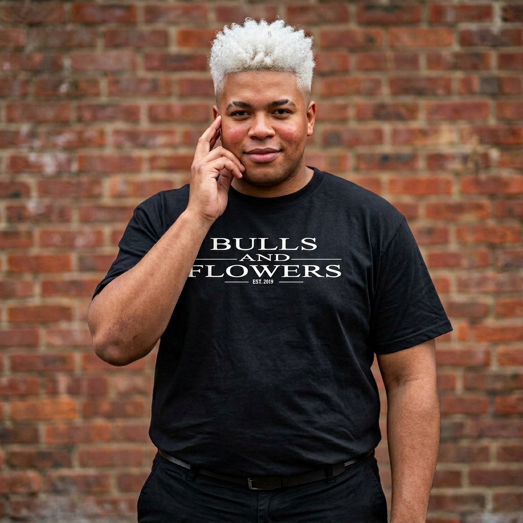 Bulls and Flowers Premium Eternity Oversized Tee
