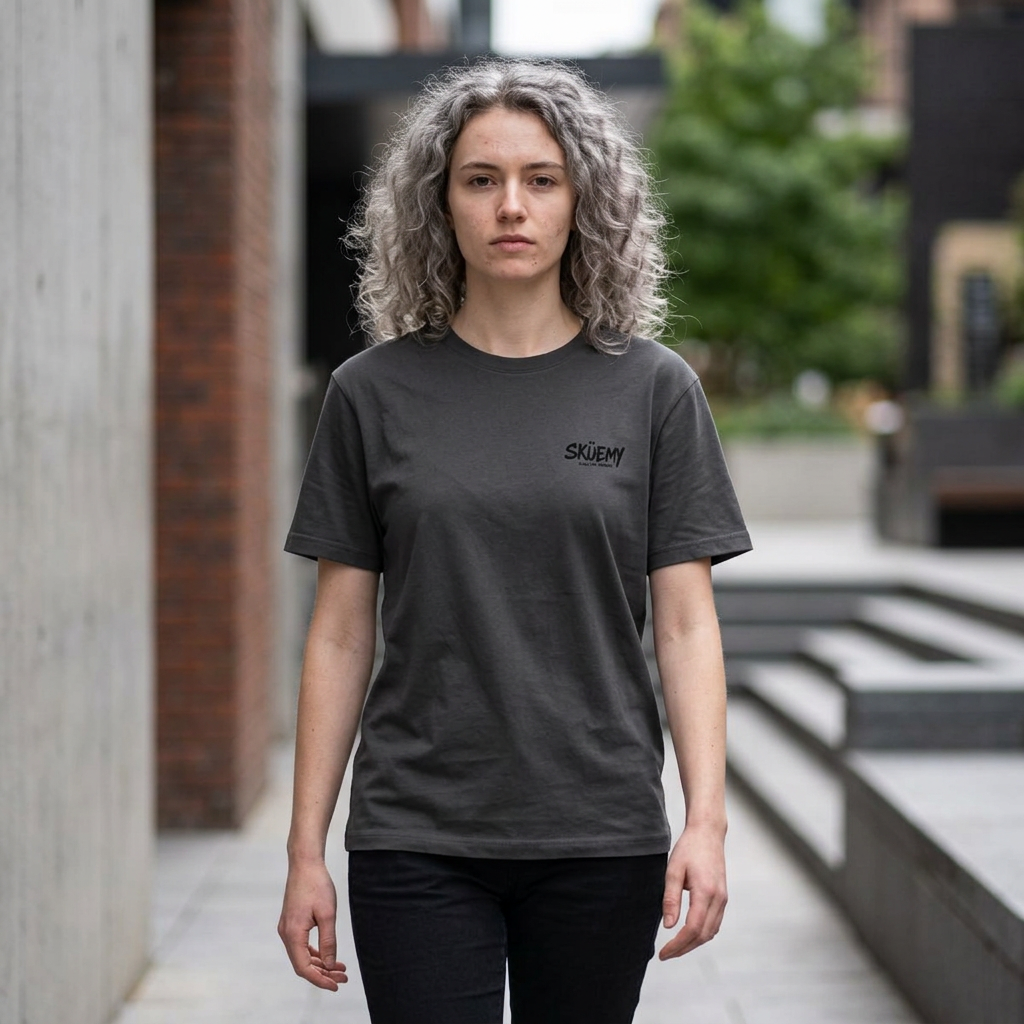 Bulls and Flowers  SKÜEMY Cyber Skull Heavy Oversize Tee