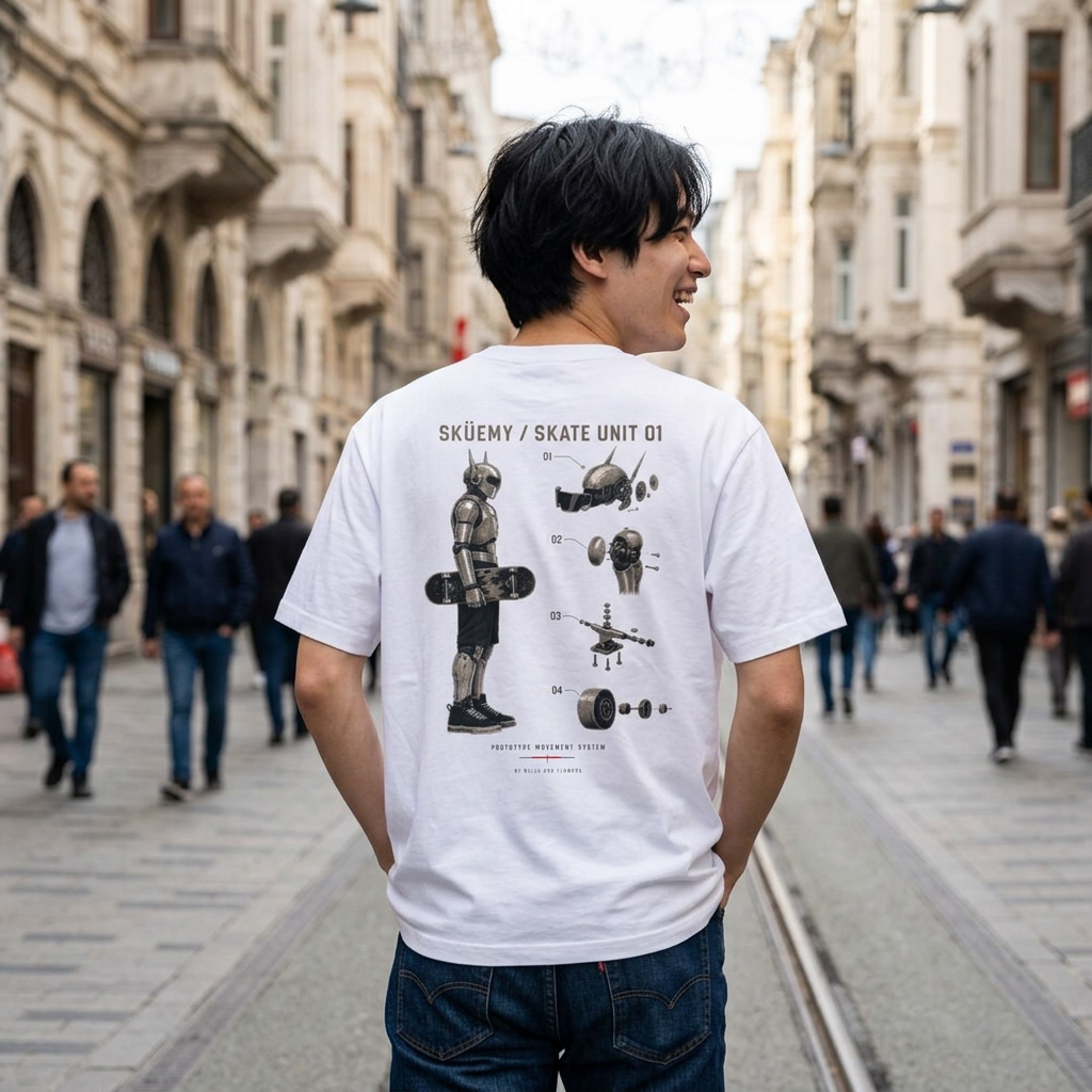 Bulls and Flowers   SKÜEMY Skate Unit 01 Diagram Tee