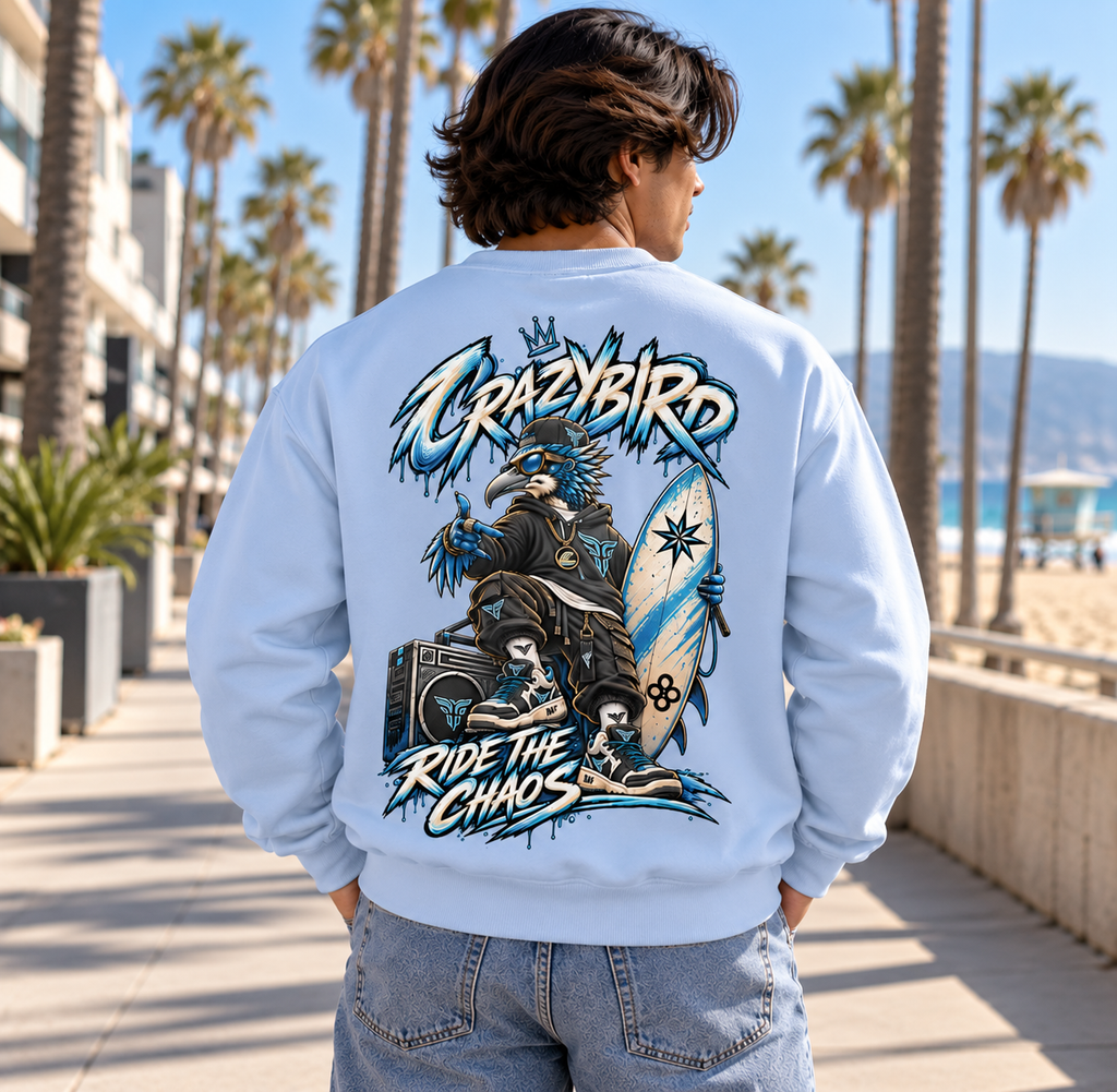 Bulls and Flowers CRAZYBIRD – Ride the Chaos Sweatshirt