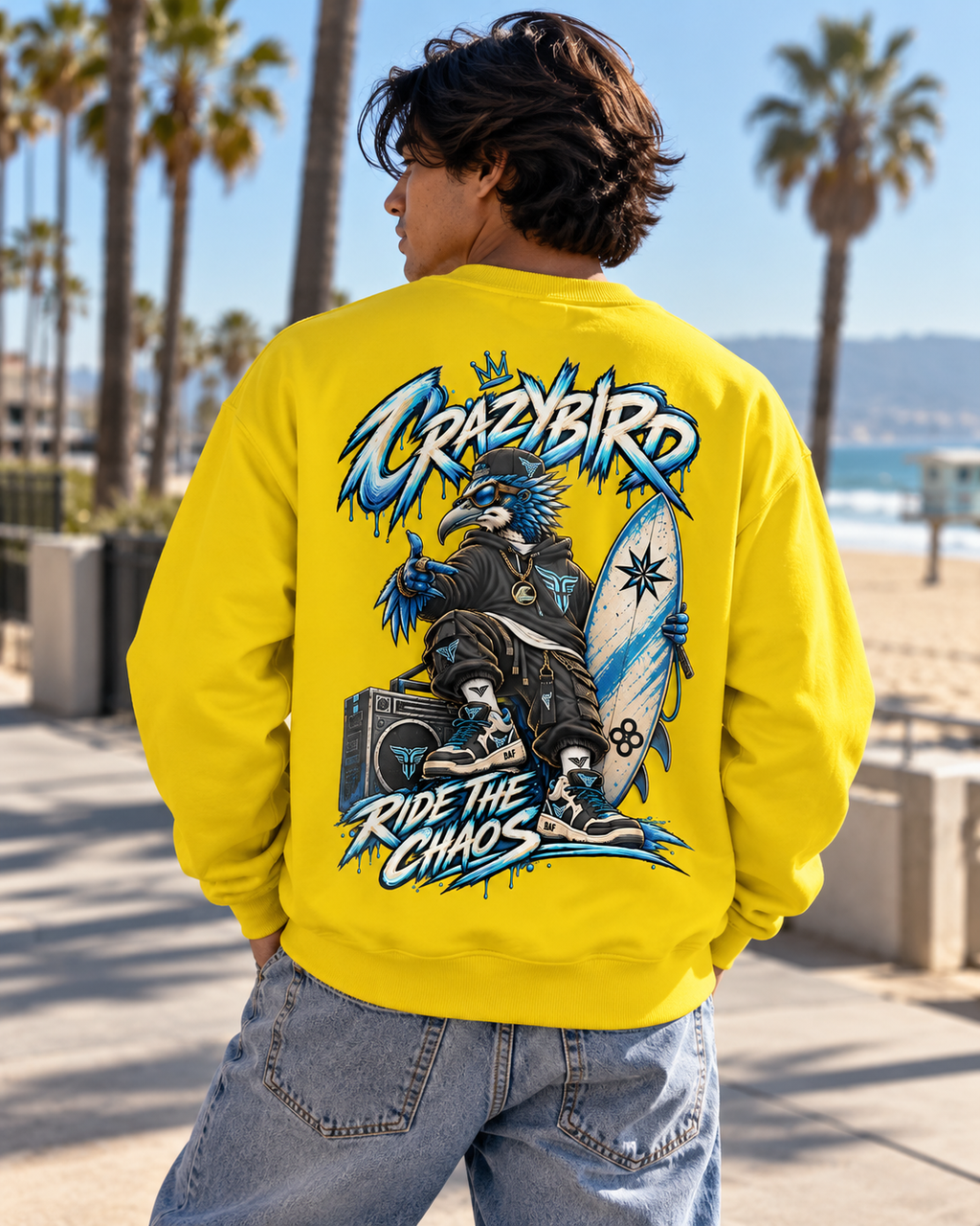 Bulls and Flowers CRAZYBIRD – Ride the Chaos Sweatshirt
