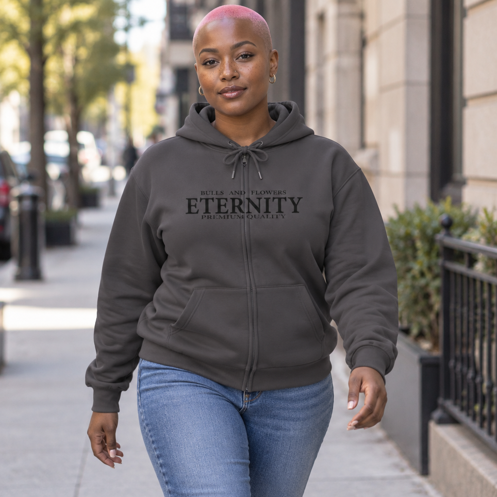 Bulls and Flowers - Eternity Discipline Never Dies Logo Zip Hoodie / Draft 2026