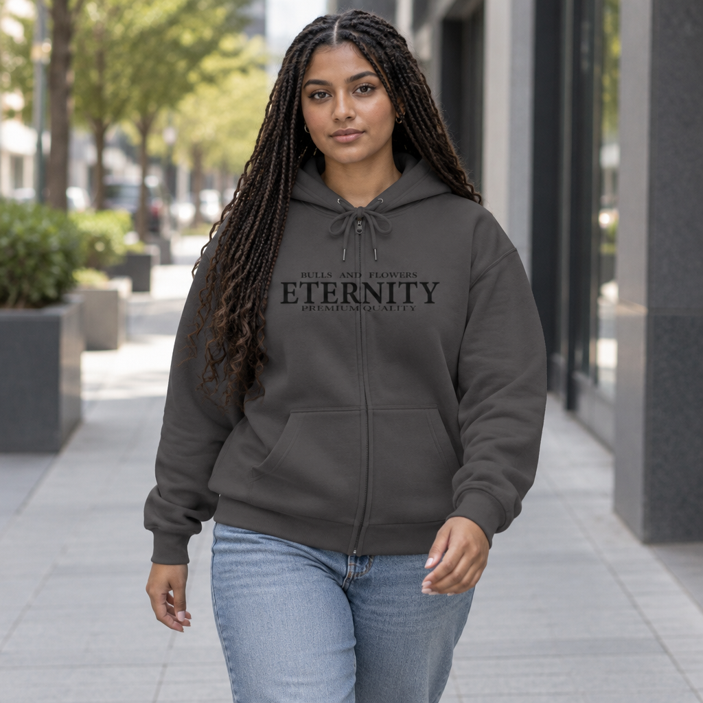 Bulls and Flowers - Eternity Discipline Never Dies Logo Zip Hoodie / Draft 2026