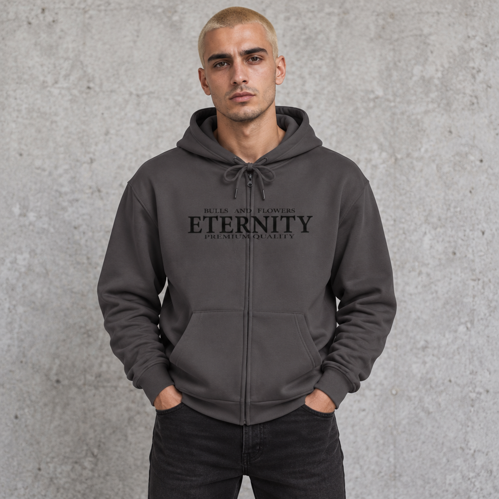 Bulls and Flowers - Eternity Discipline Never Dies Logo Zip Hoodie / Draft 2026