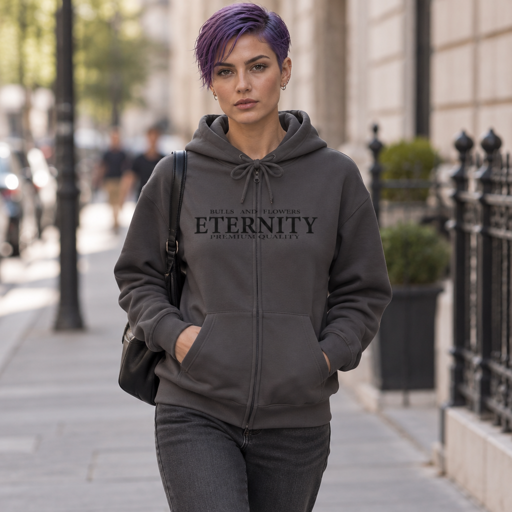 Bulls and Flowers - Eternity Discipline Never Dies Logo Zip Hoodie / Draft 2026