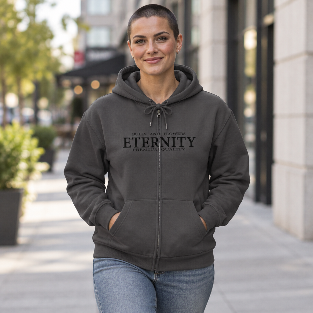 Bulls and Flowers - Eternity Discipline Never Dies Logo Zip Hoodie / Draft 2026