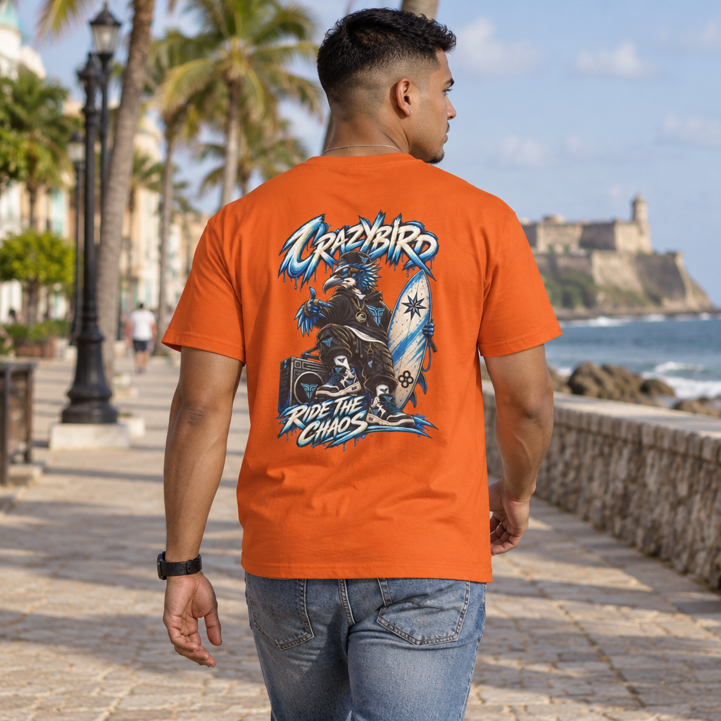 Bulls and Flowers Crazybird Ride the Chaos T-Shirt – Unisex Streetwear
