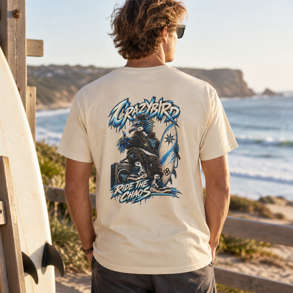 Bulls and Flowers Crazybird Ride the Chaos T-Shirt – Unisex Streetwear