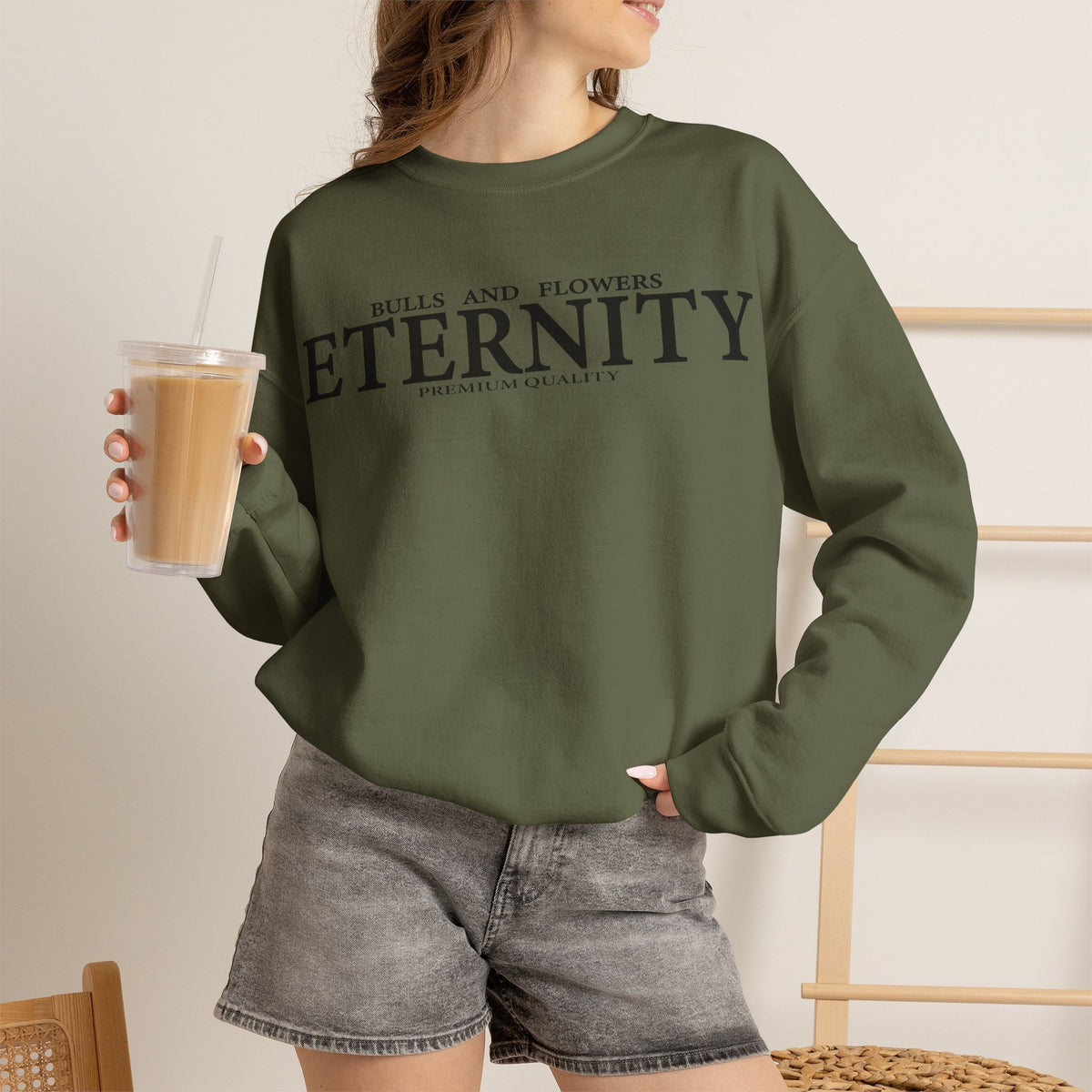 Bulls and Flowers Eternity Unisex Sweatshirt