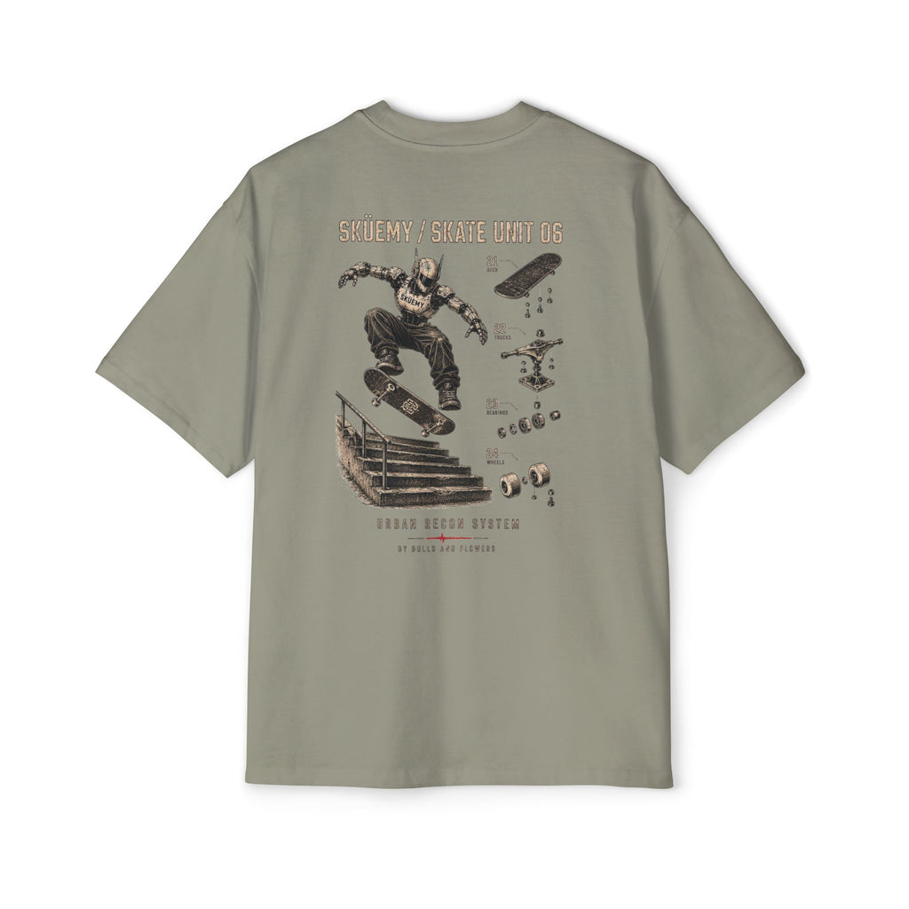 Bulls and Flowers - Sküemy - Unit 06 Skateboard Illustration T-Shirt / Draft 2021