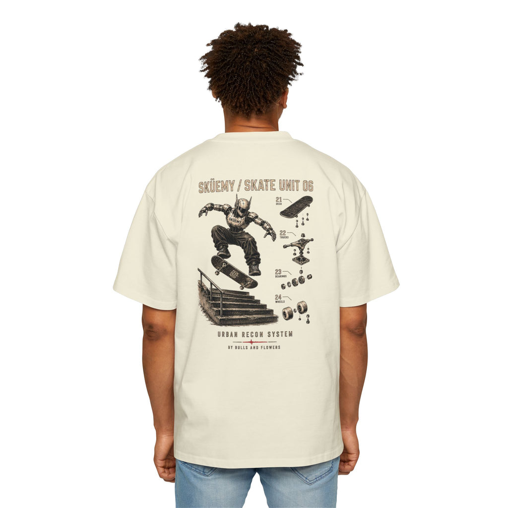 Bulls and Flowers - Sküemy - Unit 06 Skateboard Illustration T-Shirt / Draft 2021
