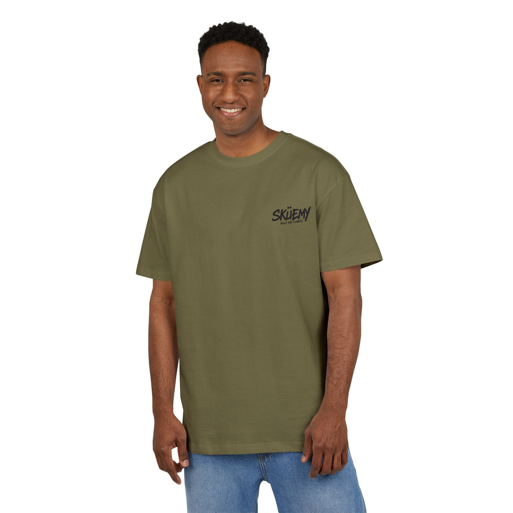 Bulls and Flowers SKÜEMY Cyber Skull – Heavy Oversize T-Shirt    Draft 2025