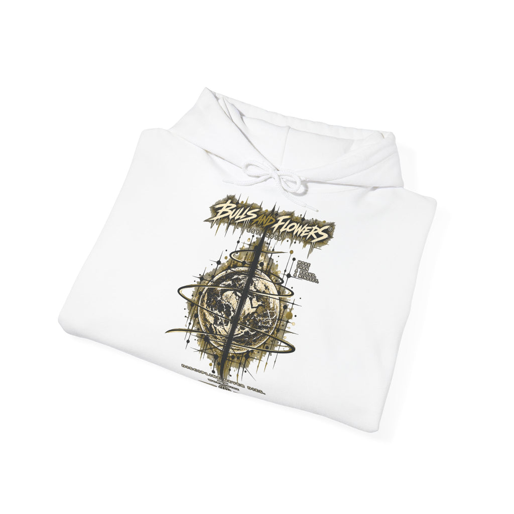 BaF Distressed Compass Skull -huppari