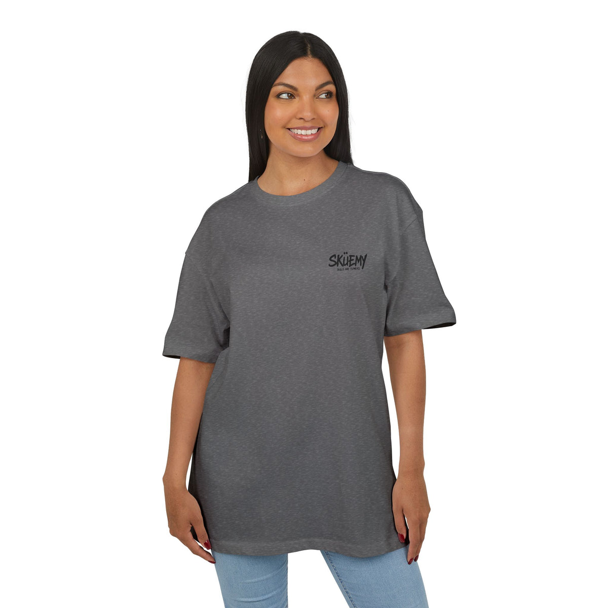 Bulls and Flowers  SKÜEMY Cyber Skull Heavy Oversize Tee