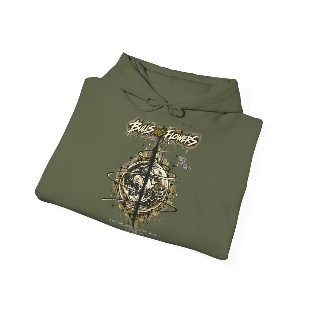 BaF Distressed Compass Skull -huppari