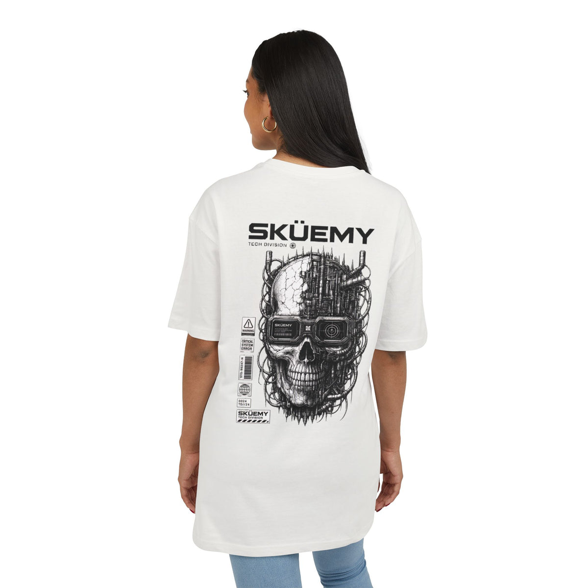 Bulls and Flowers  SKÜEMY Cyber Skull Heavy Oversize Tee