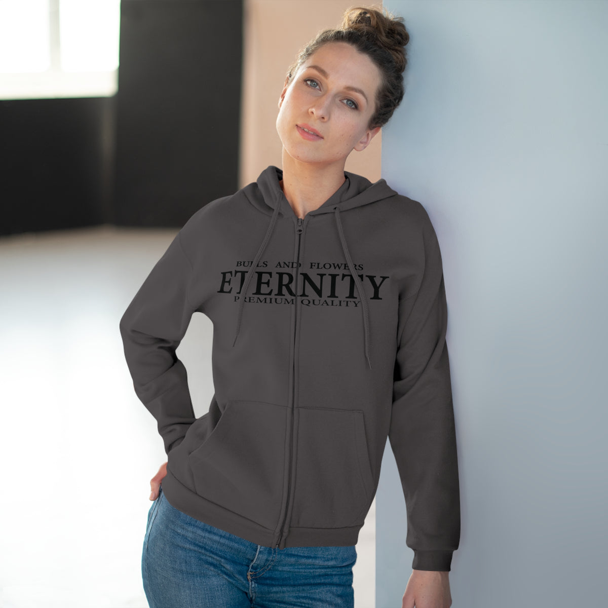 Bulls and Flowers - Eternity Discipline Never Dies Logo Zip Hoodie / Draft 2026
