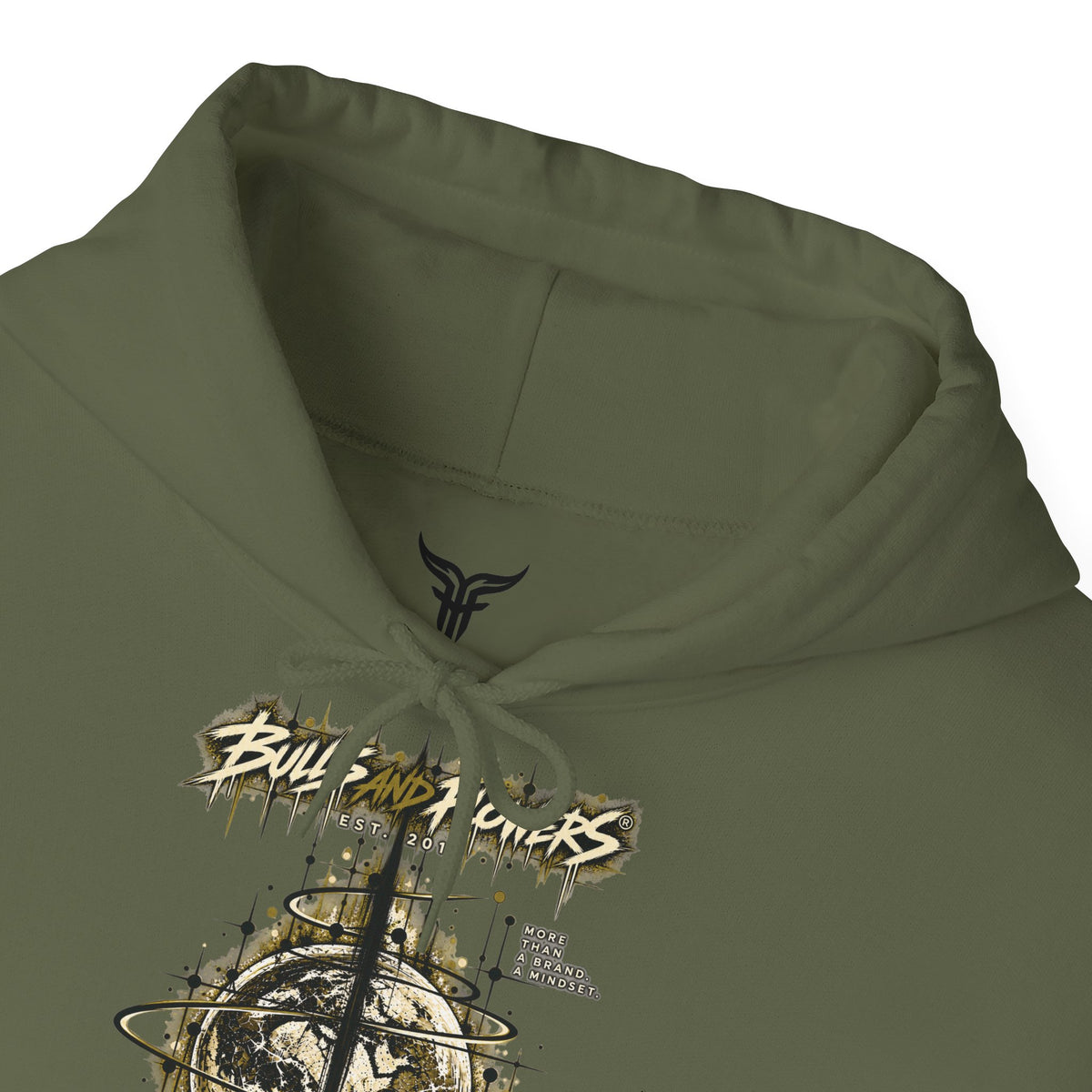 BaF Distressed Compass Skull -huppari