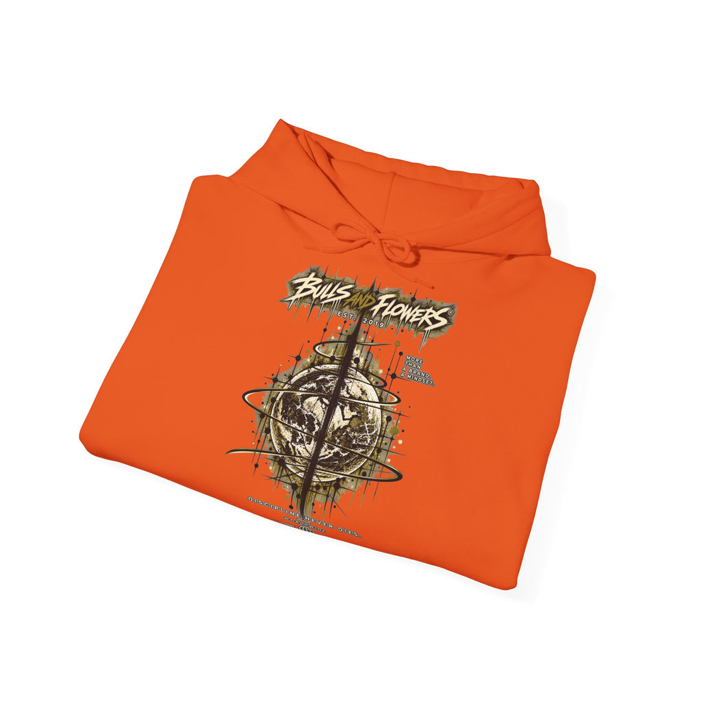 BaF Distressed Compass Skull -huppari