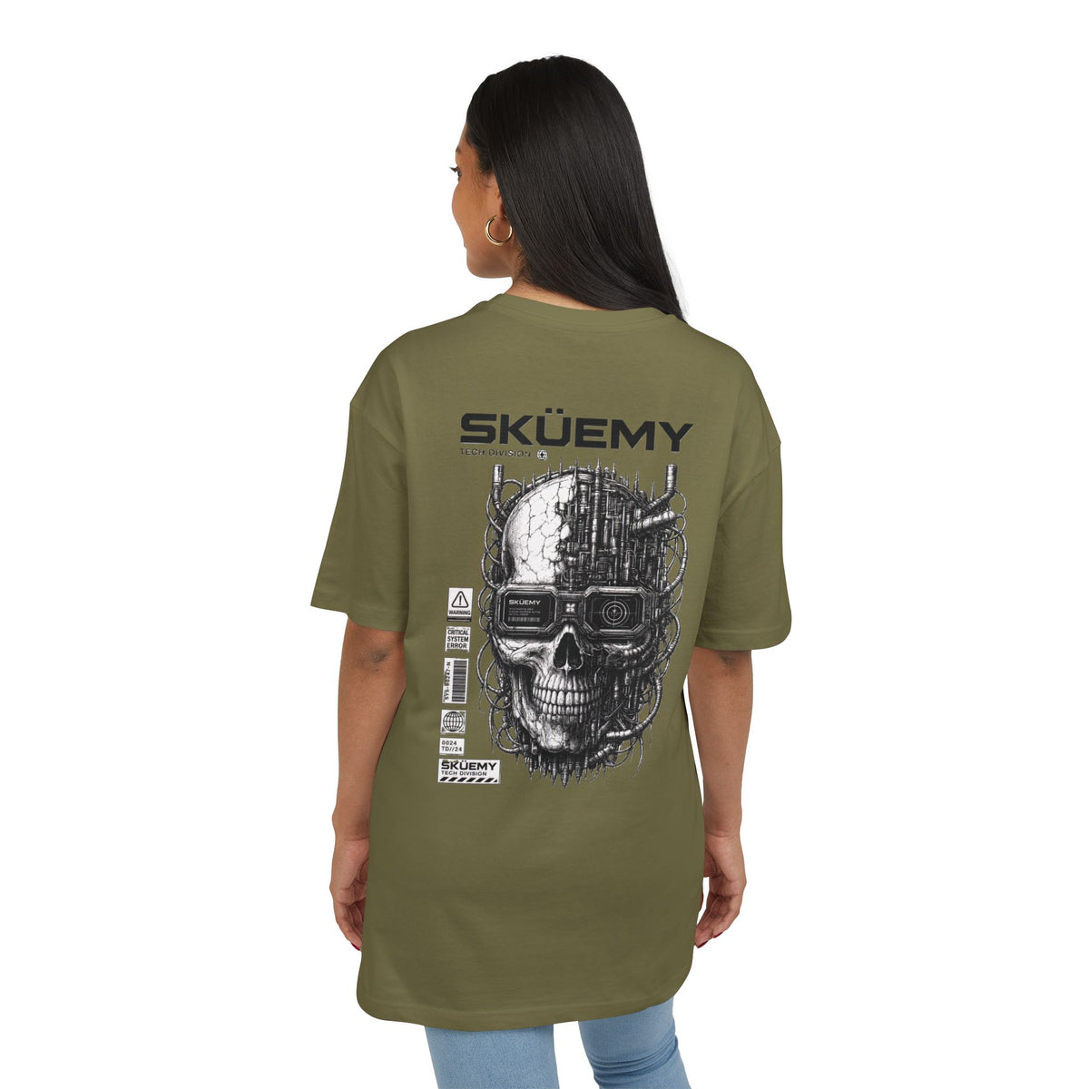 Bulls and Flowers  SKÜEMY Cyber Skull Heavy Oversize Tee