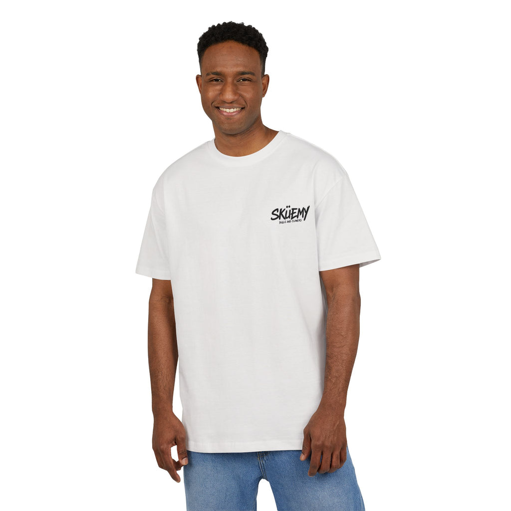 Bulls and Flowers  SKÜEMY Cyber Skull Heavy Oversize Tee