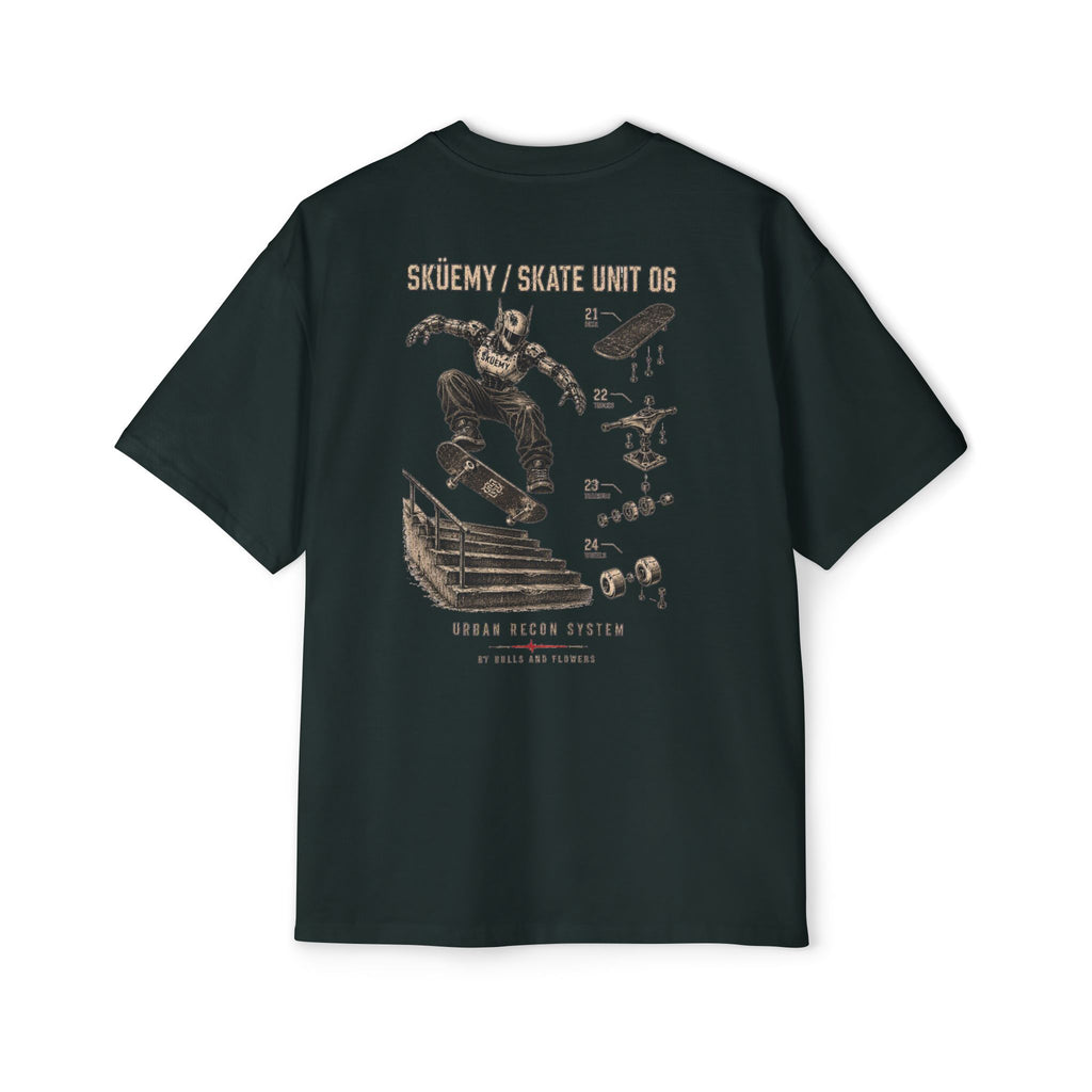 Bulls and Flowers - Sküemy - Unit 06 Skateboard Illustration T-Shirt / Draft 2021