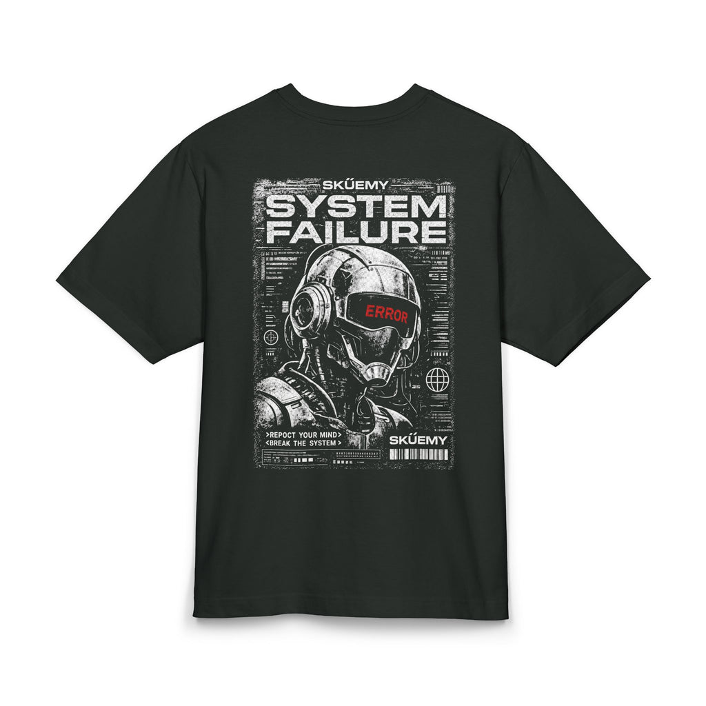 System Failure Robot Graphic T-Shirt | Cyberpunk Helm Tech Design