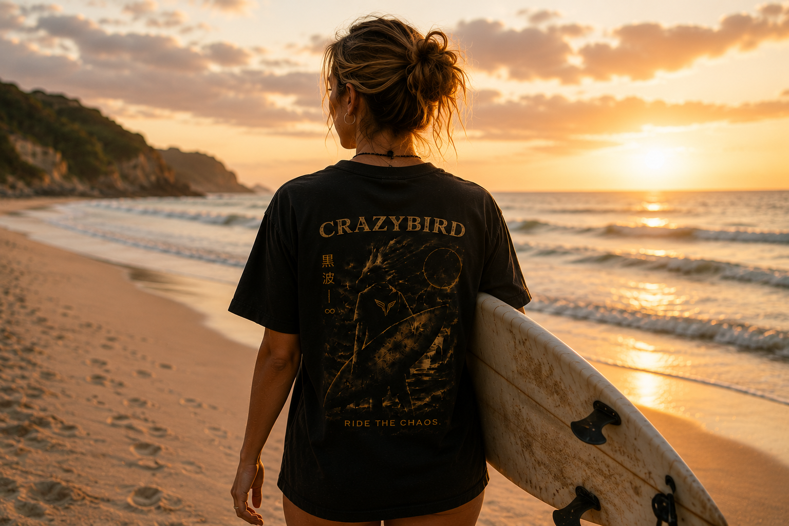 Crazybird Ghost Edition Tee  -- Ride The Chaos