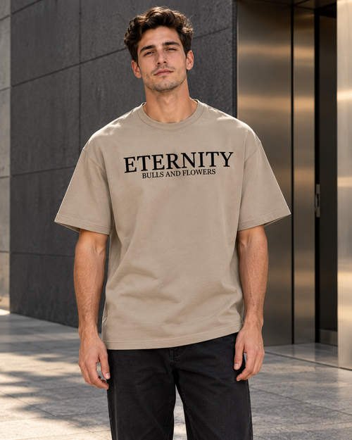 BaF ETERNITY Heavyweight Oversize Tee in Beige